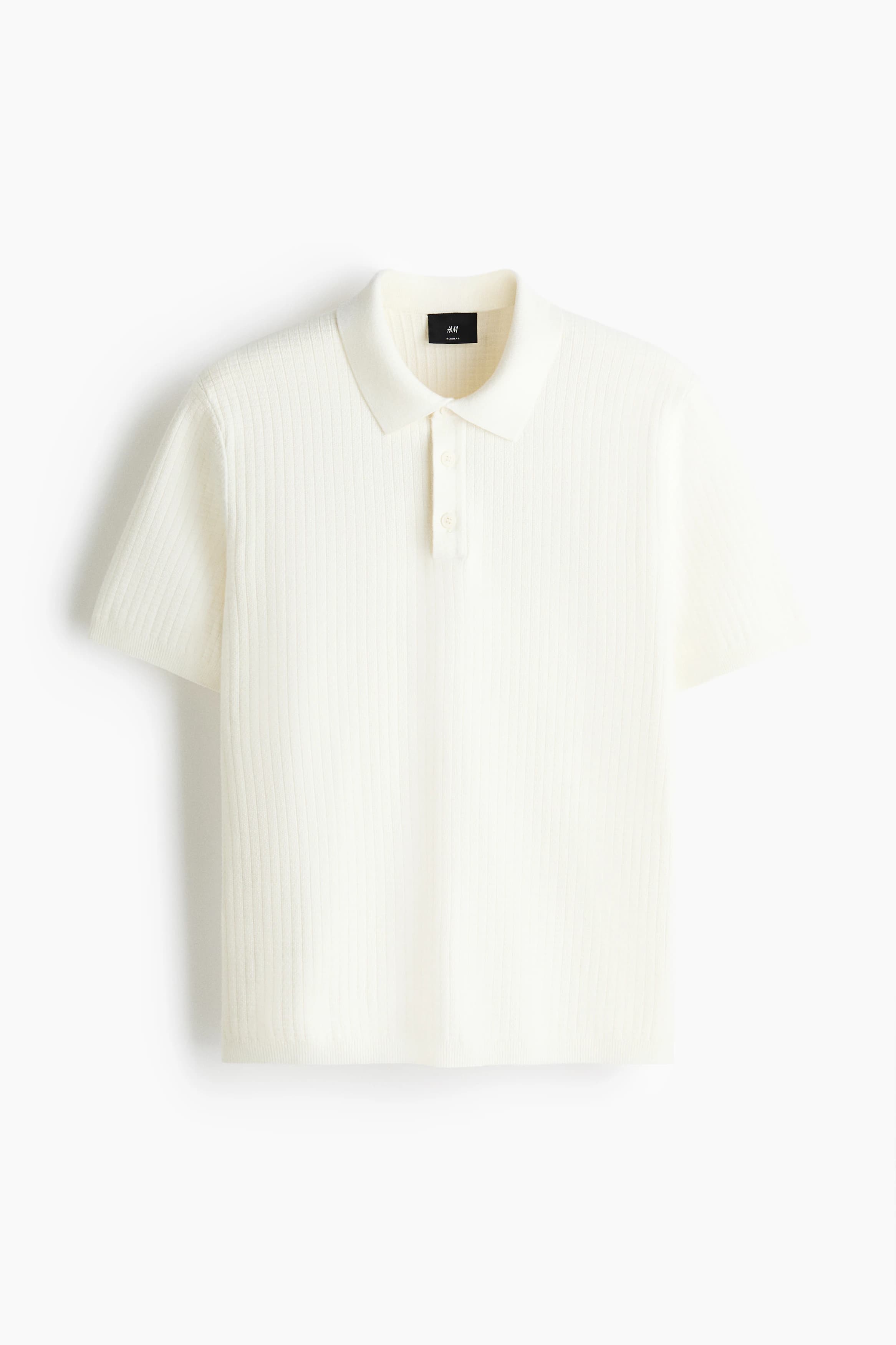 Structuurgebreid poloshirt - Regular Fit