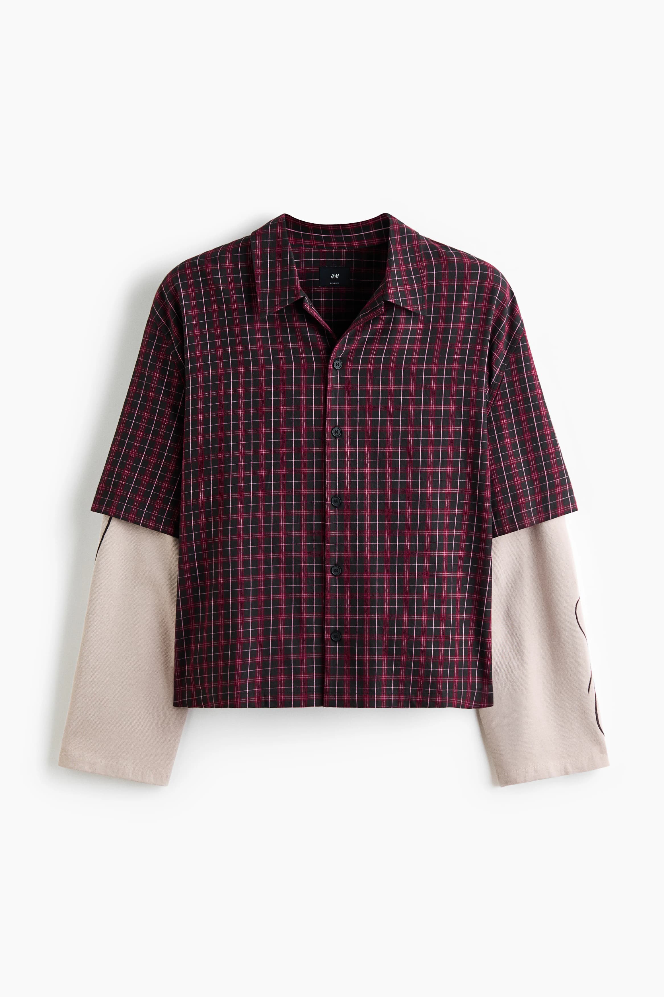 Gelaagde overhemdblouse - Relaxed Fit