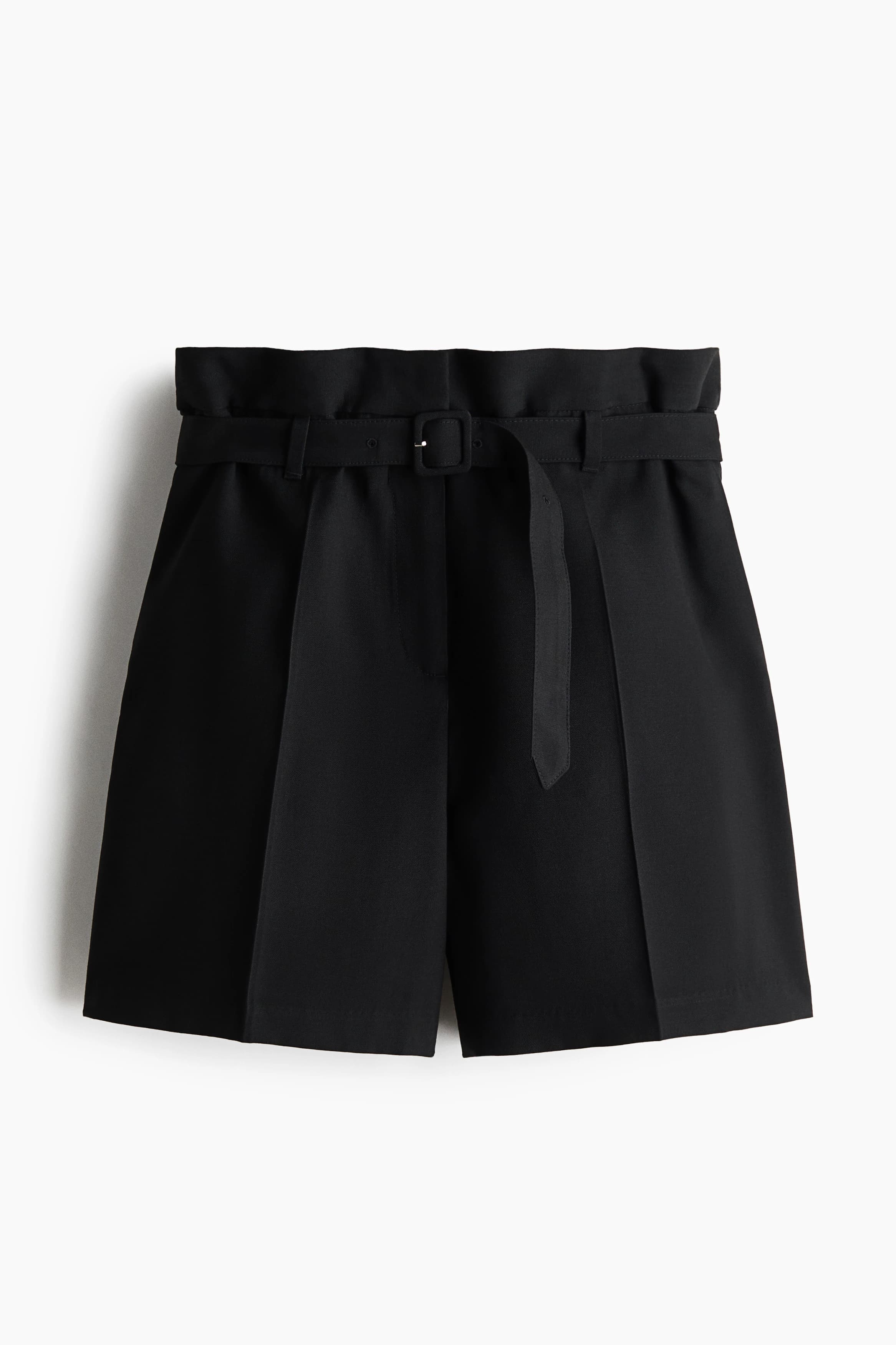 Short van viscosemix met ceintuur