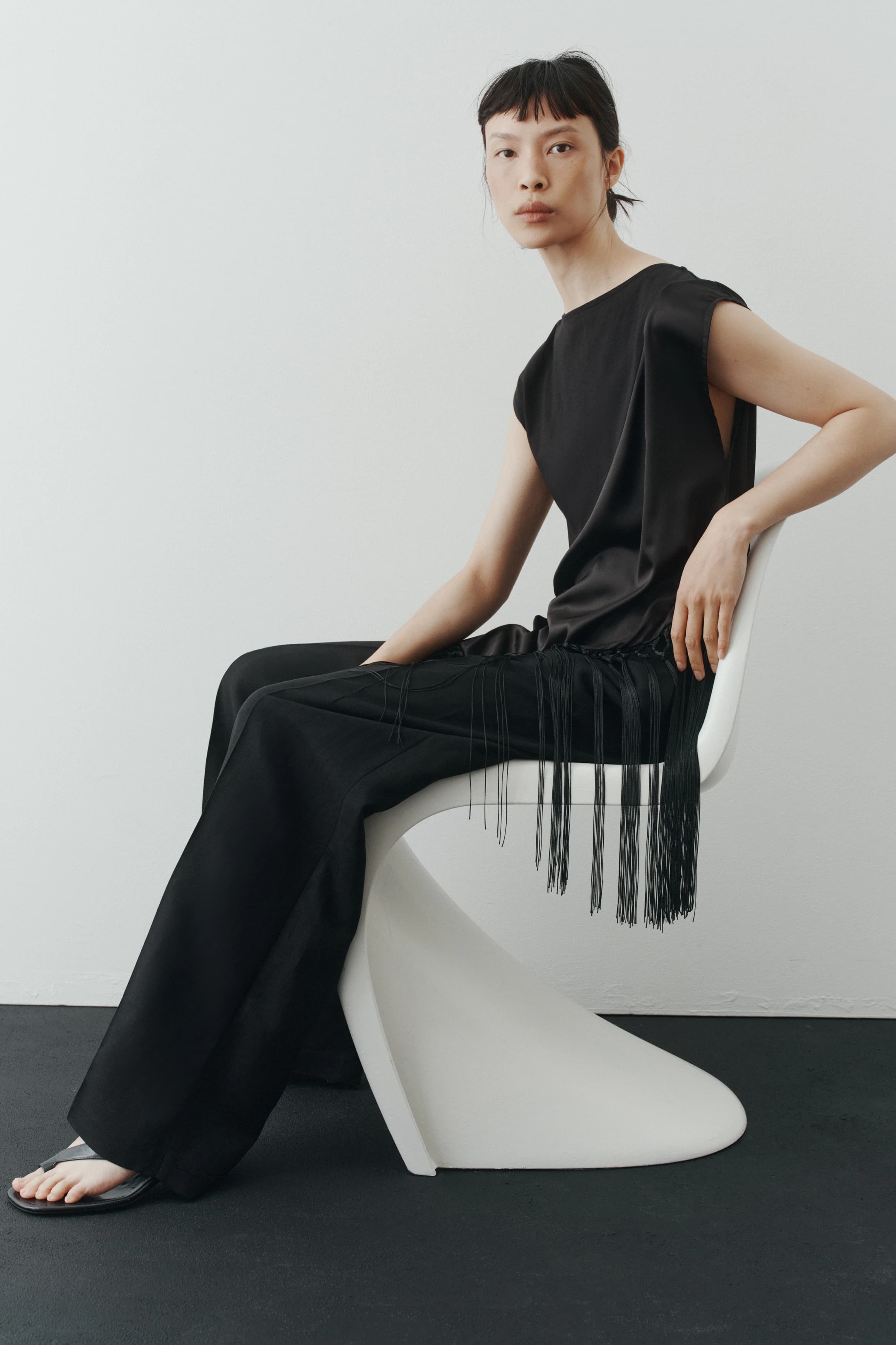 Pantalon van linnenmix
