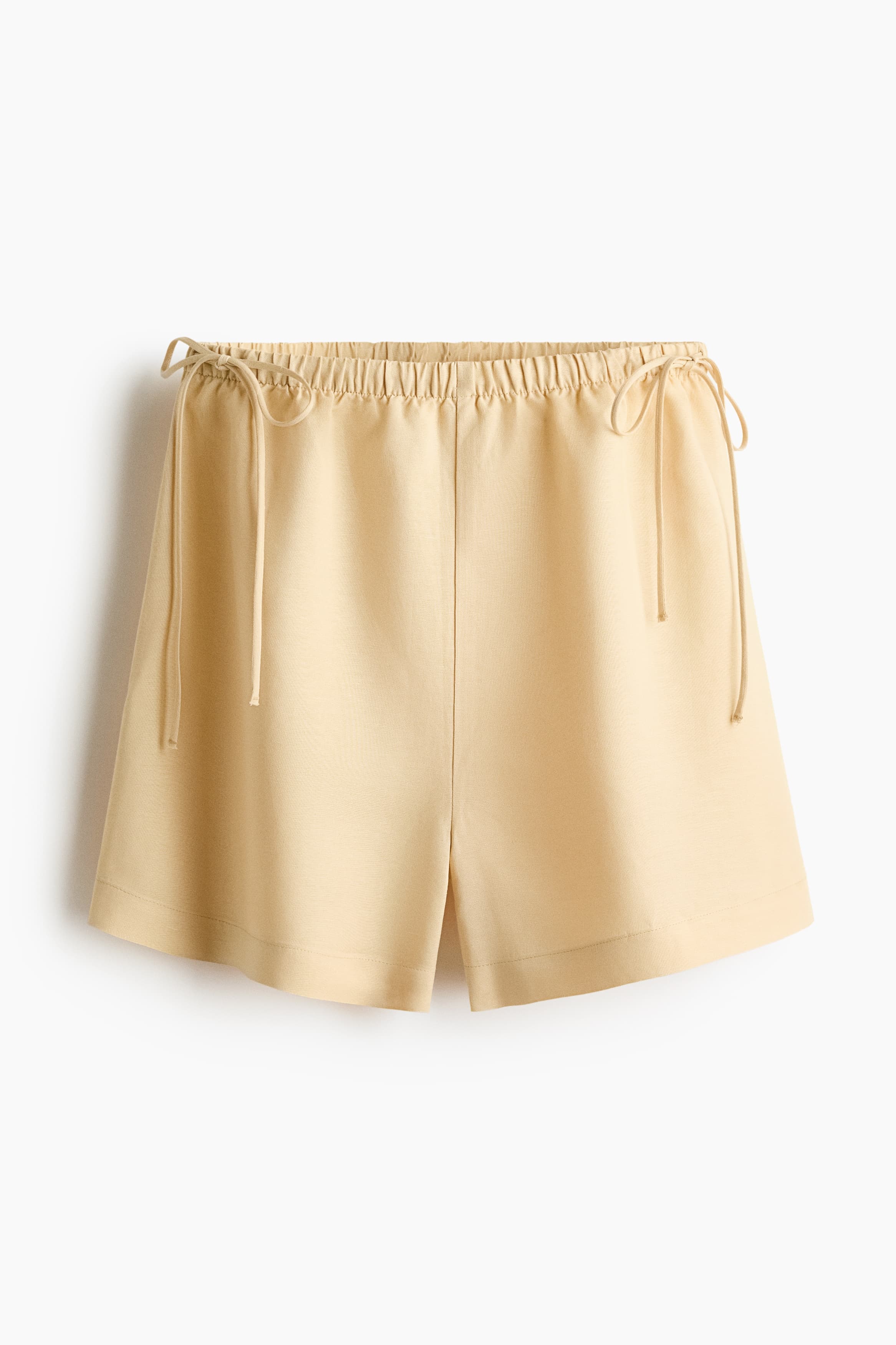 Drawstringshort van linnenmix