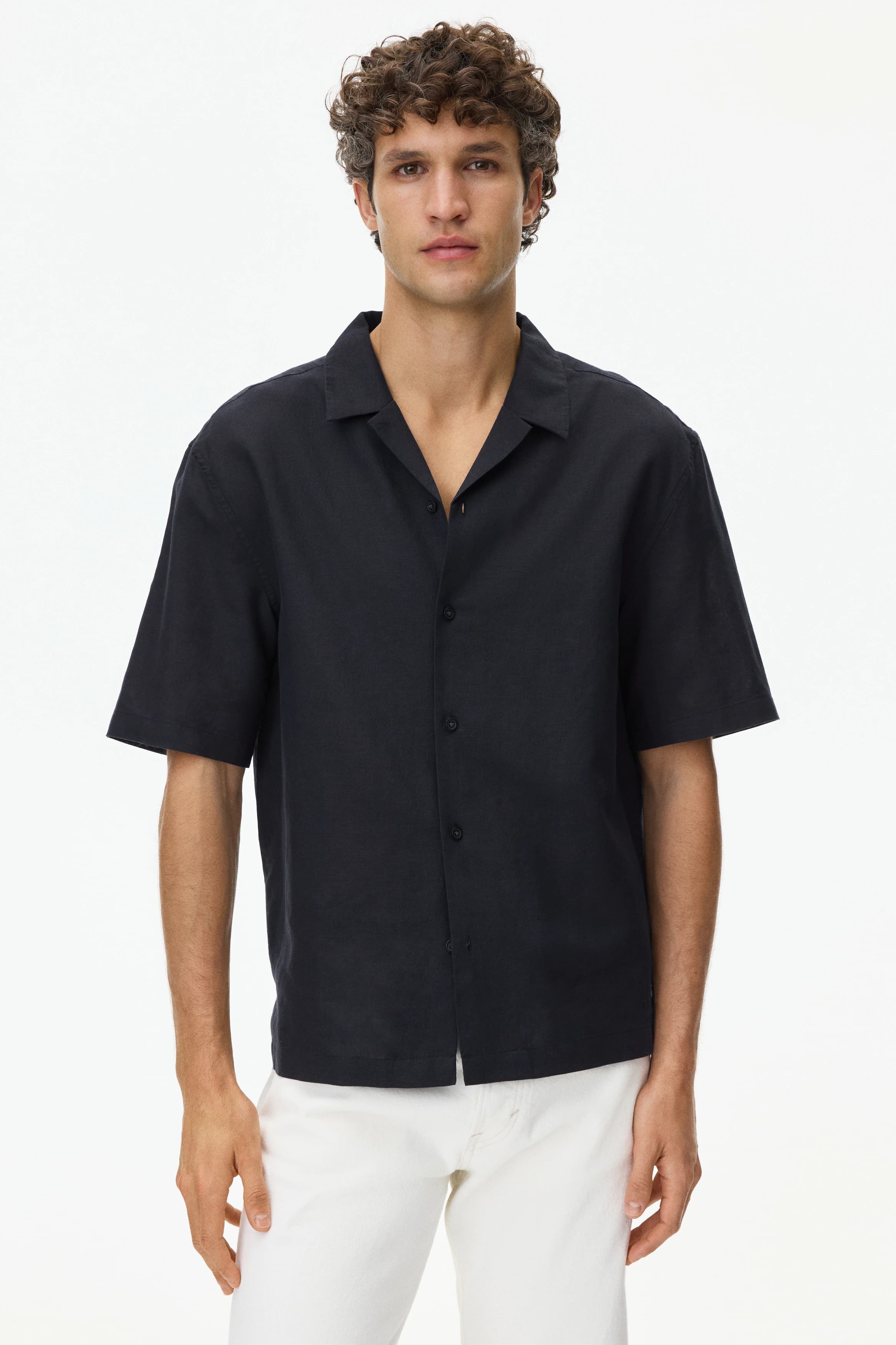 Casual overhemd van linnenmix - Relaxed Fit