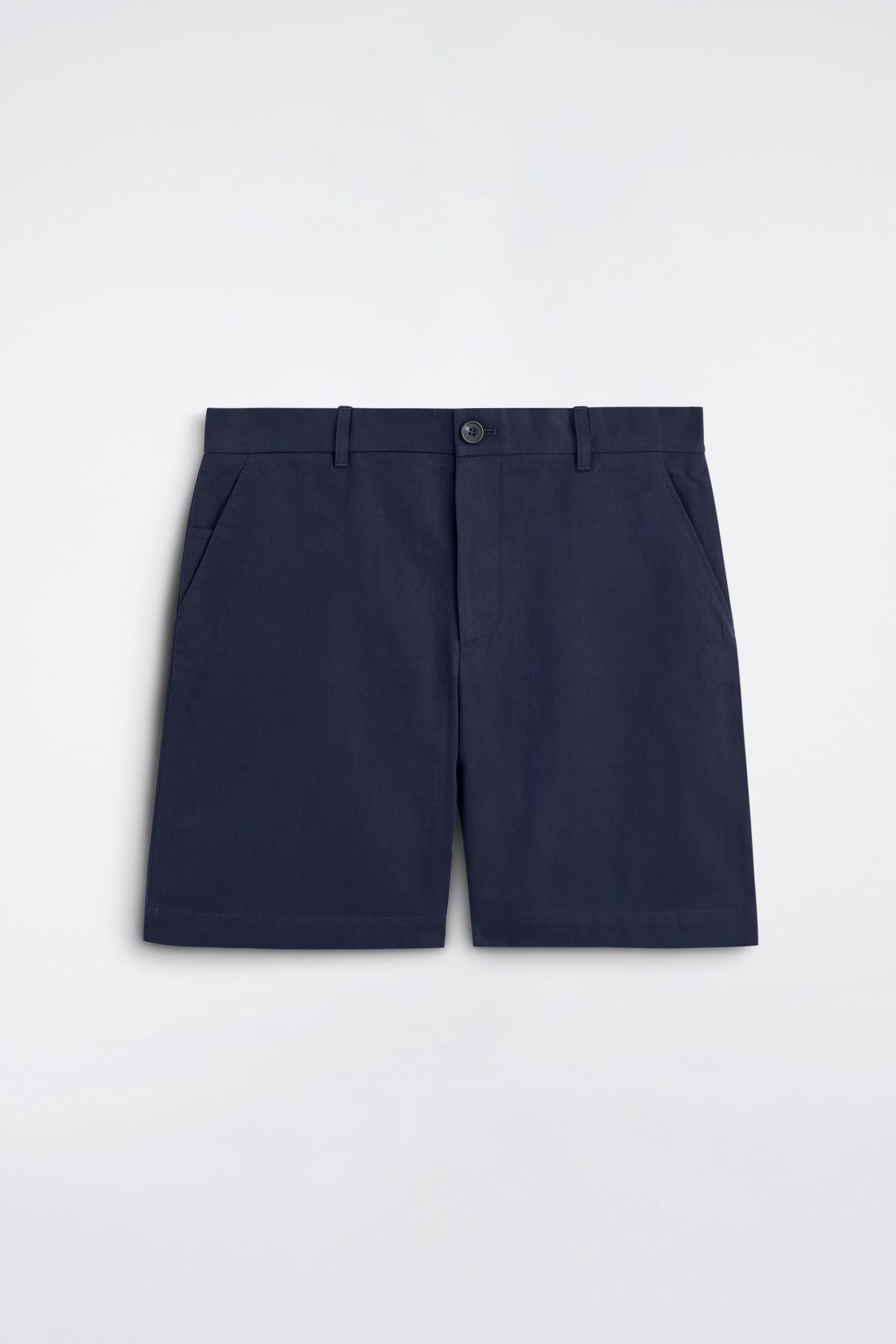 Katoenen chino-shorts met rechte pijpen