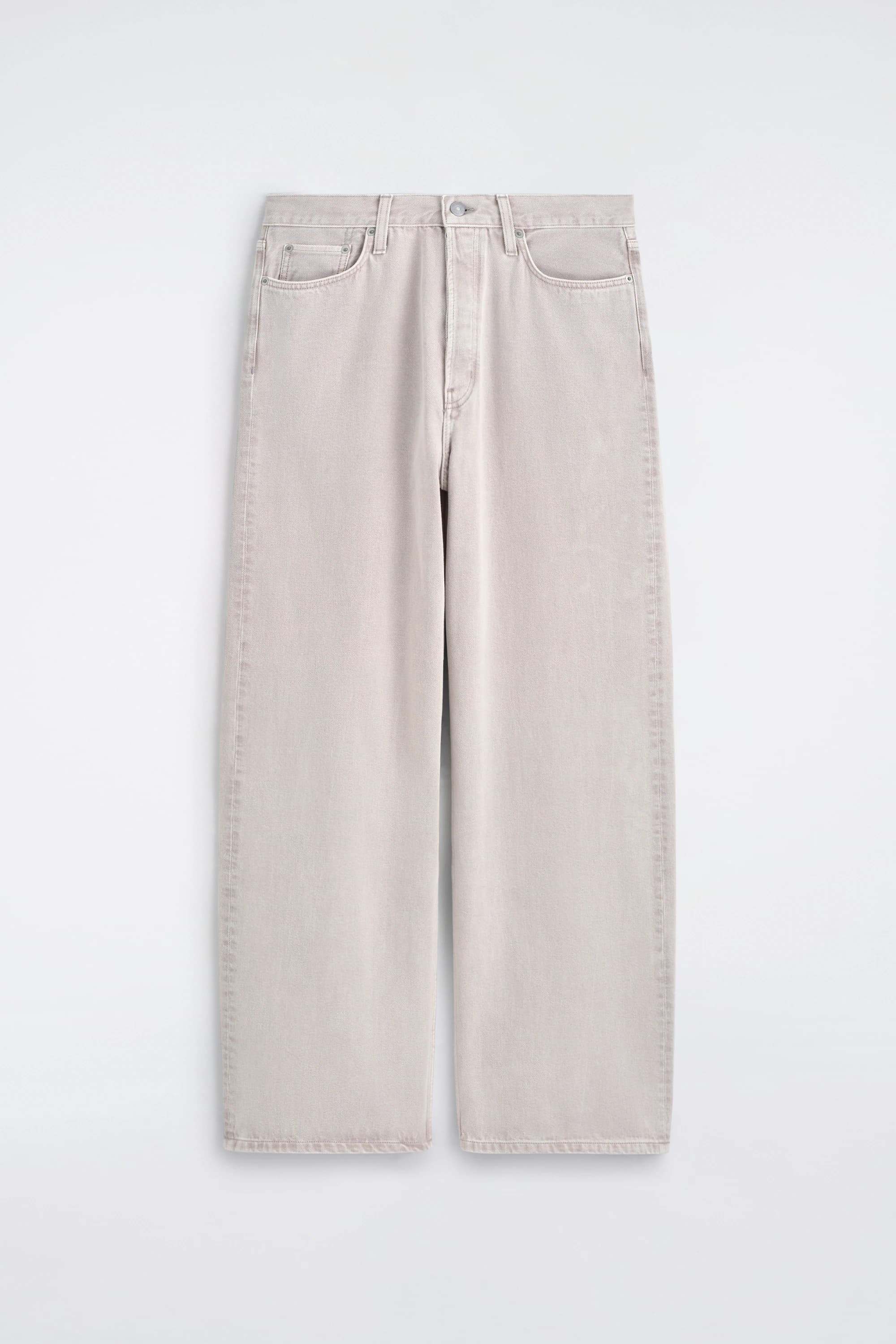 Fold jeans met ruime pasvorm en wijde pijpen