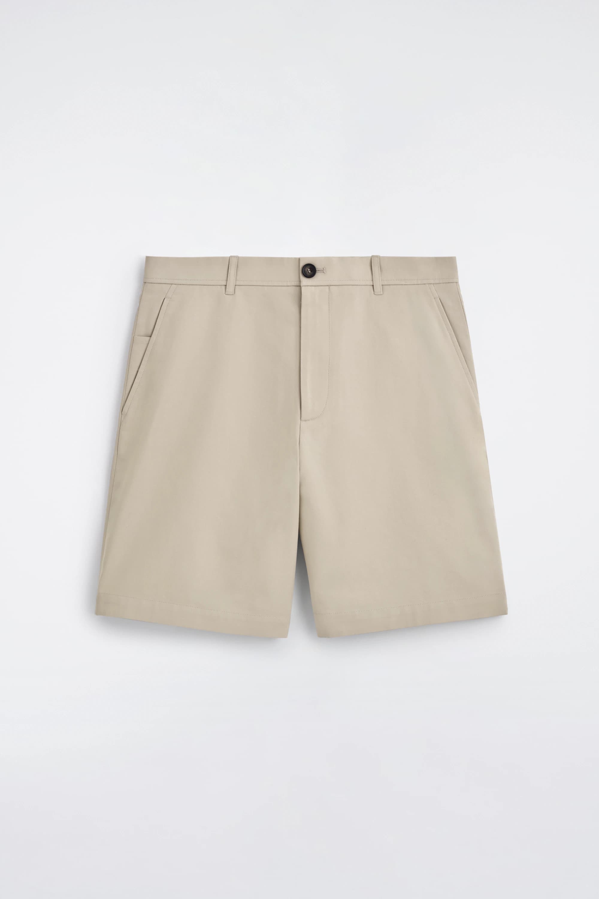 Katoenen chino-shorts met rechte pijpen