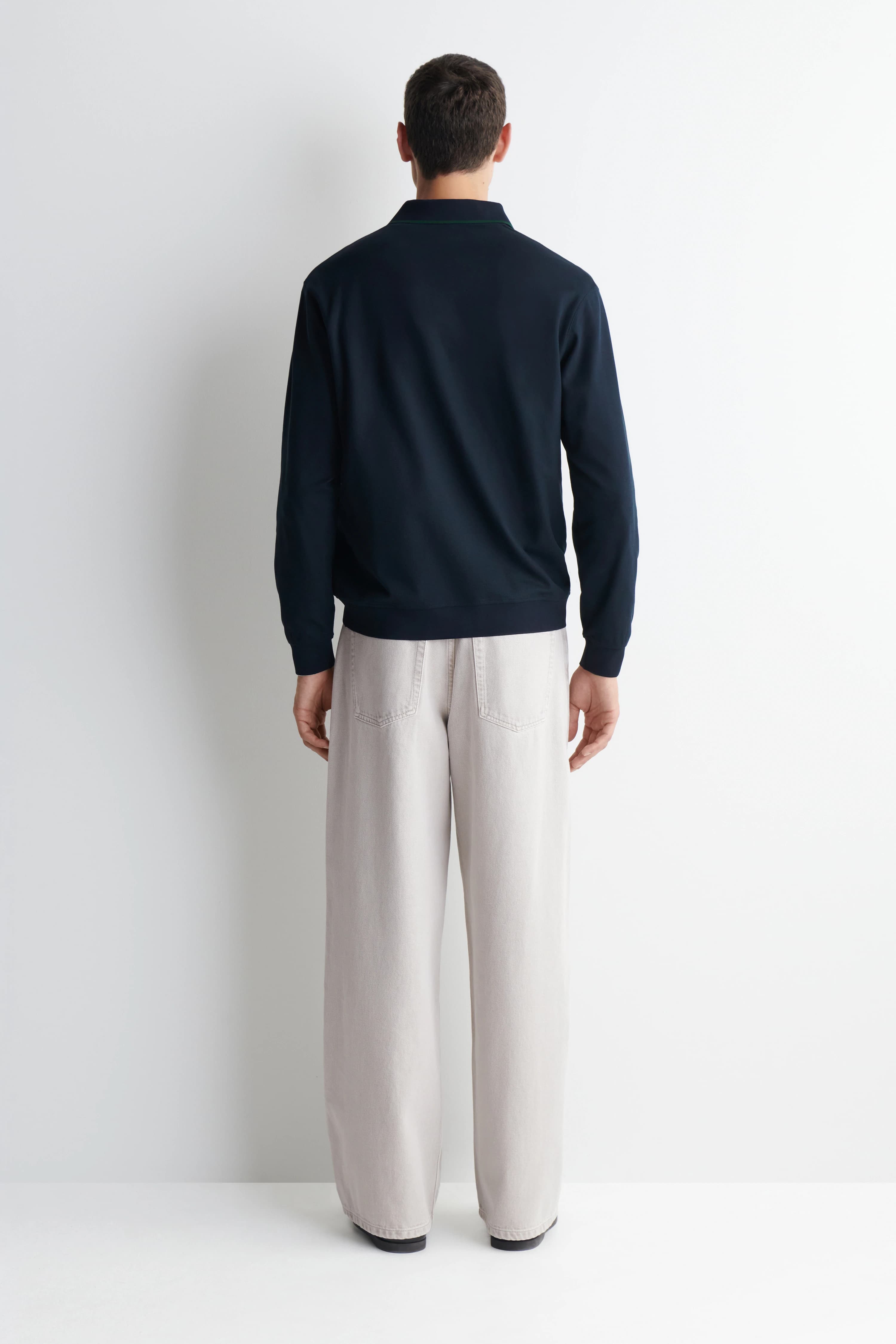 Fold jeans met ruime pasvorm en wijde pijpen