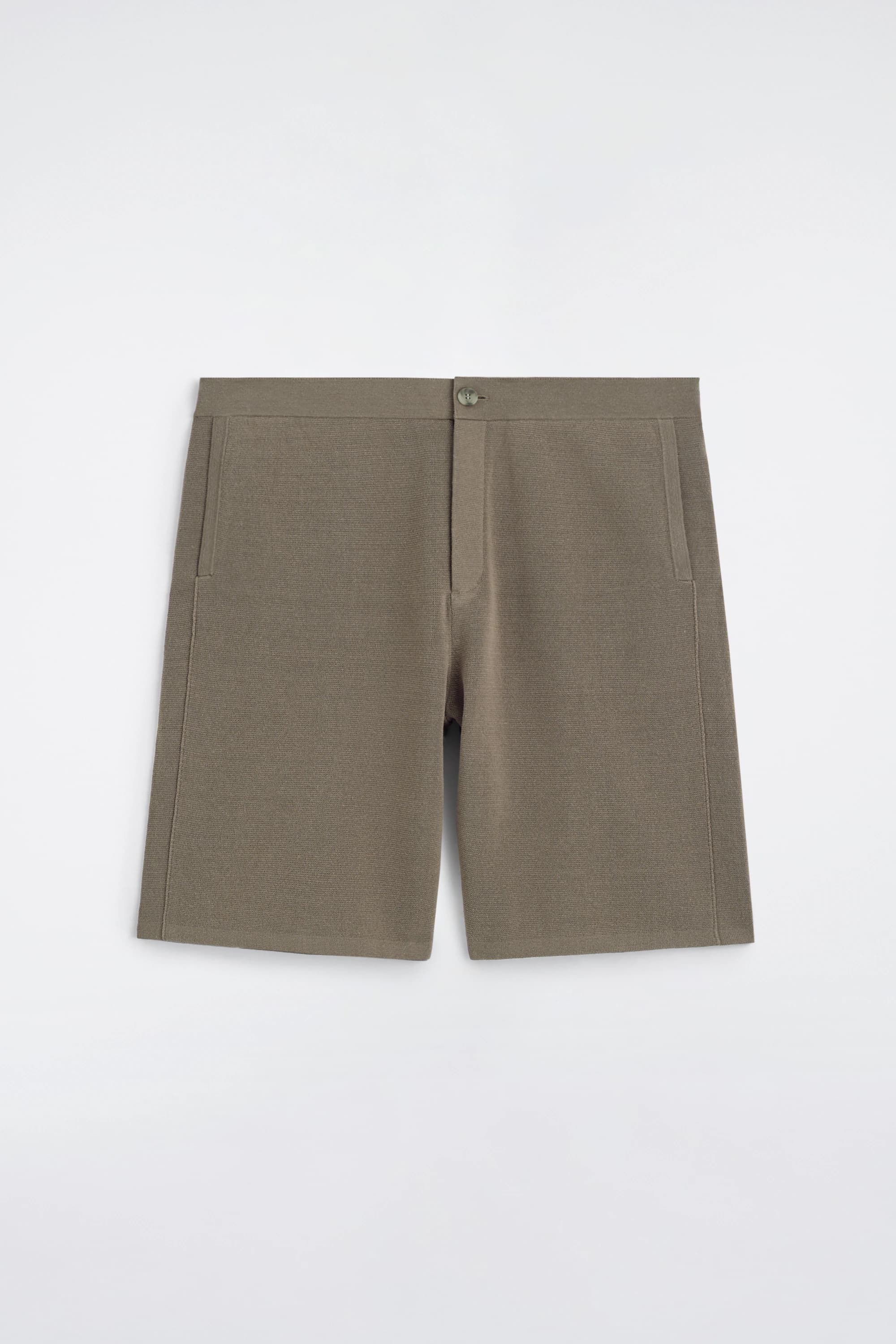 Gebreide linnen shorts
