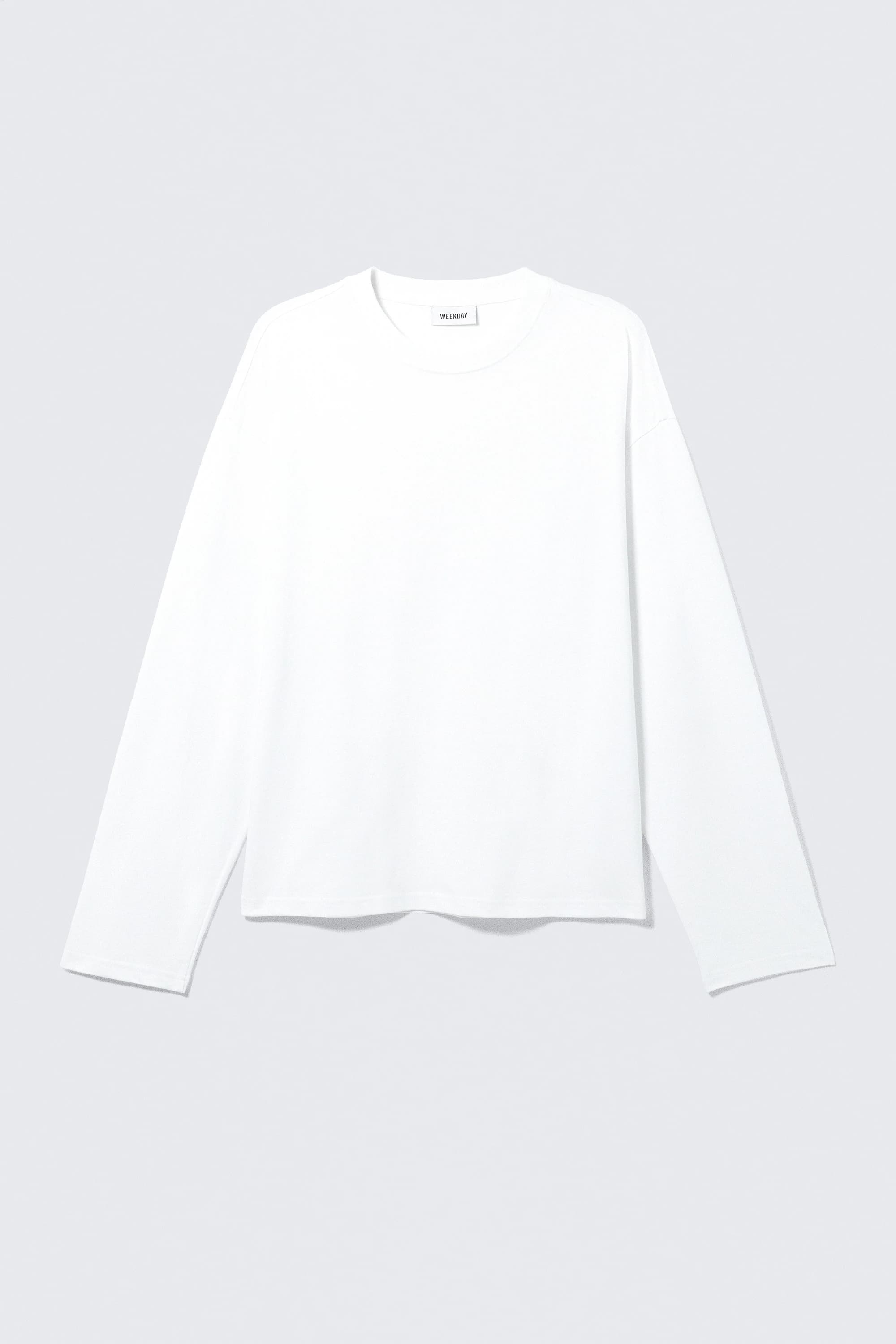 Ruimvallend boxy T-shirt met lange mouwen