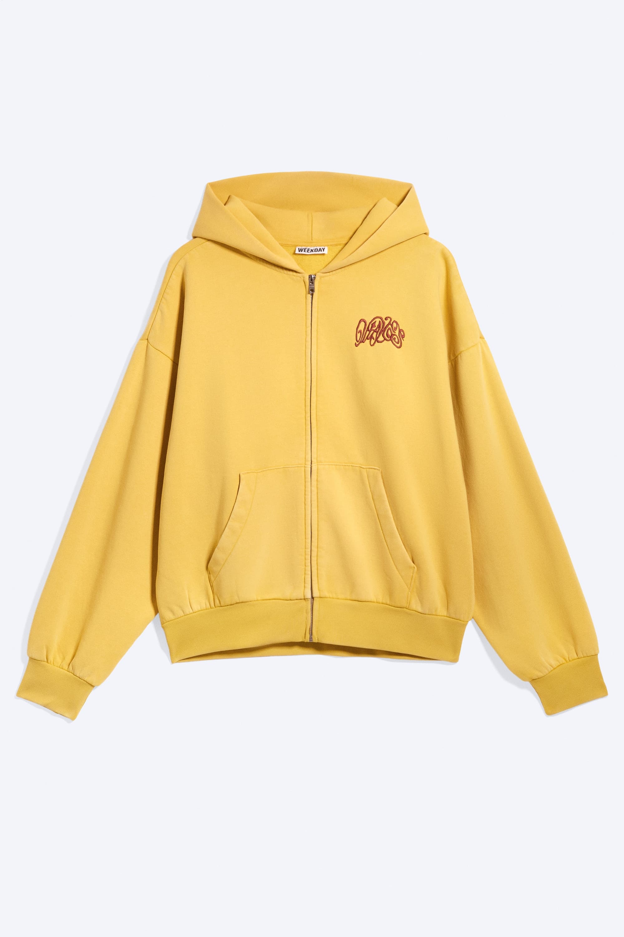 Losse hoodie met rits en graphic
