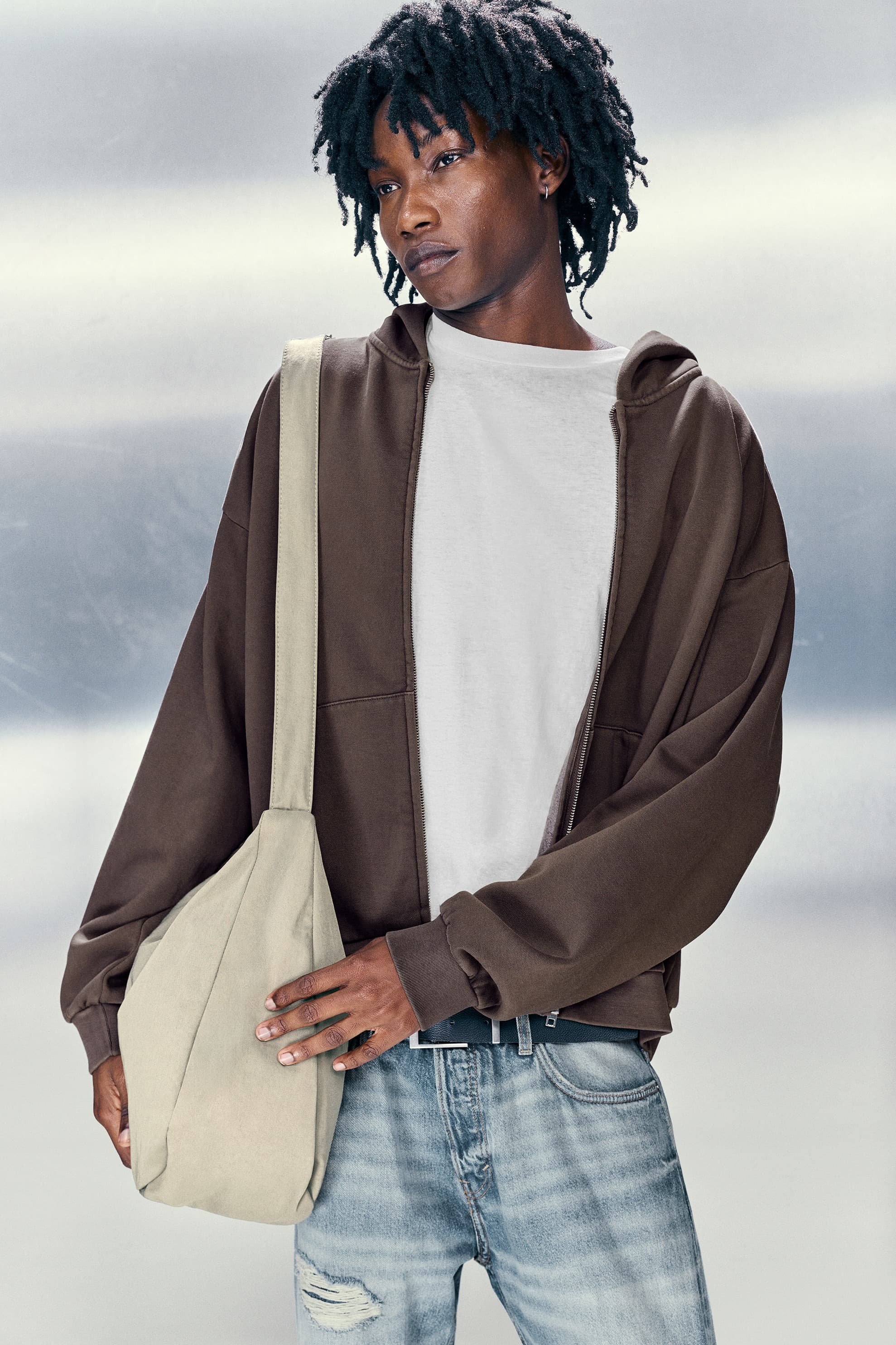 Hoodie met rits - Loose Fit