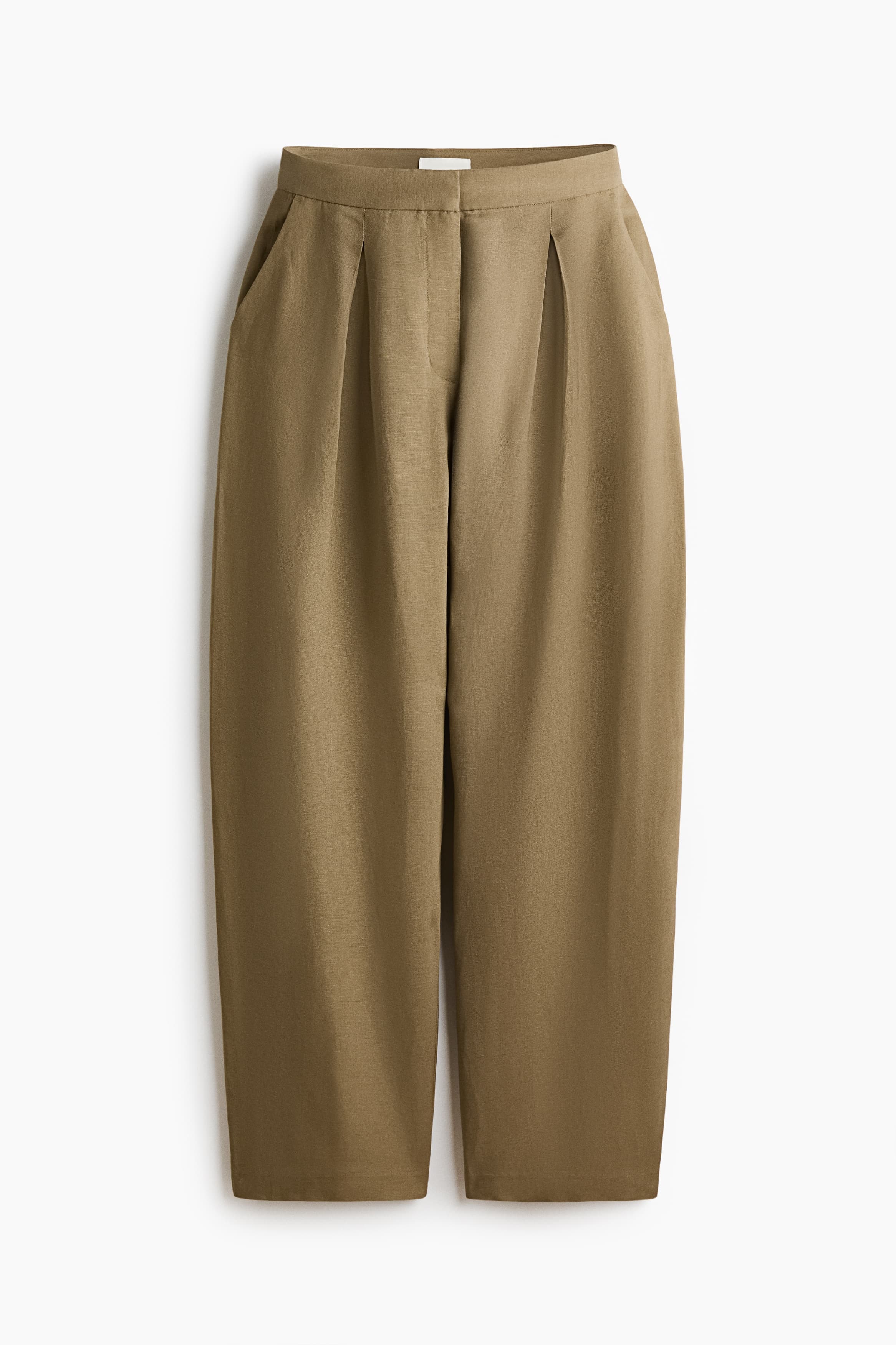 Barrel-broek van linnenmix