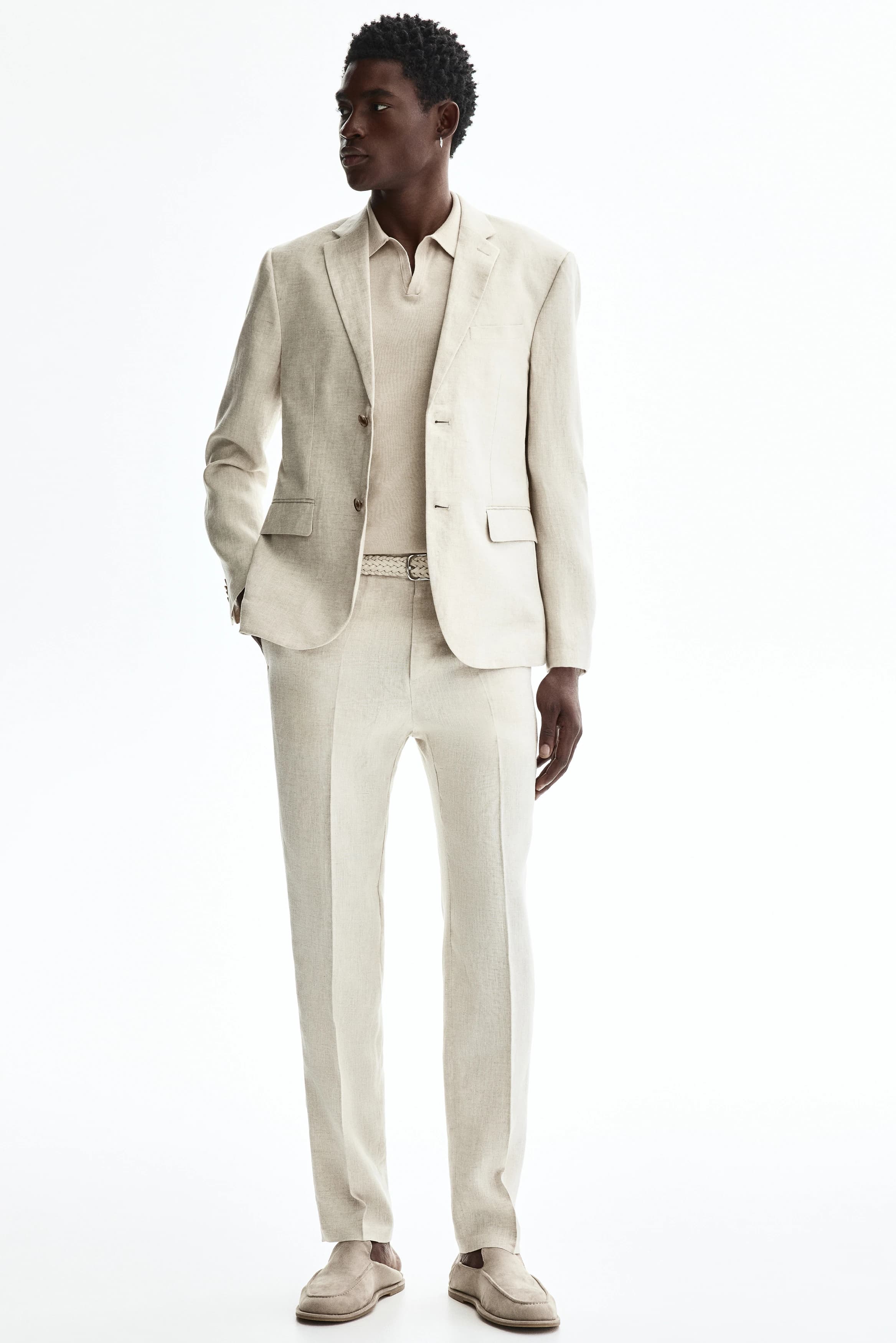 Linnen kostuumpantalon – Slim Fit