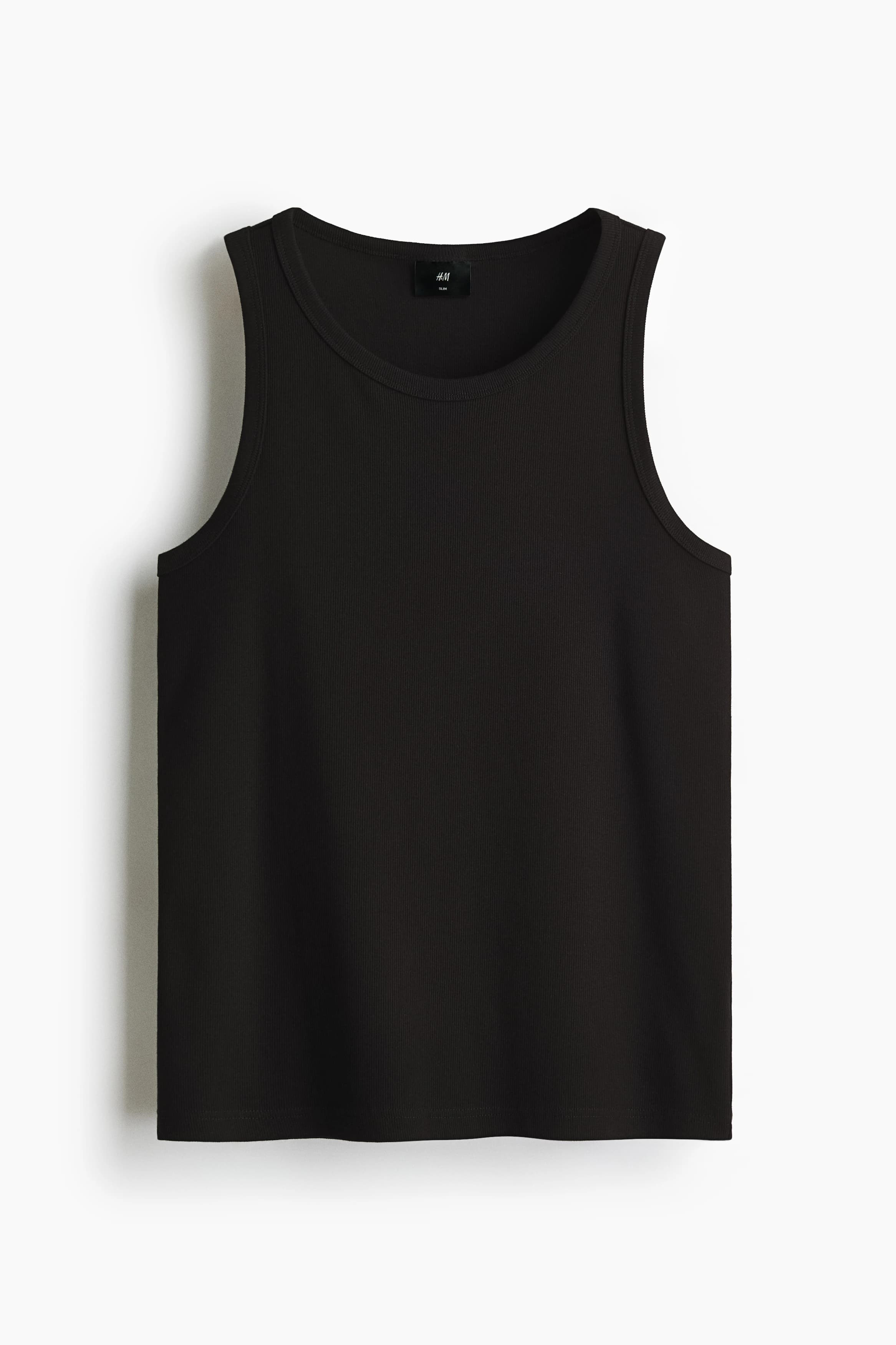 Geribde tanktop - Slim Fit