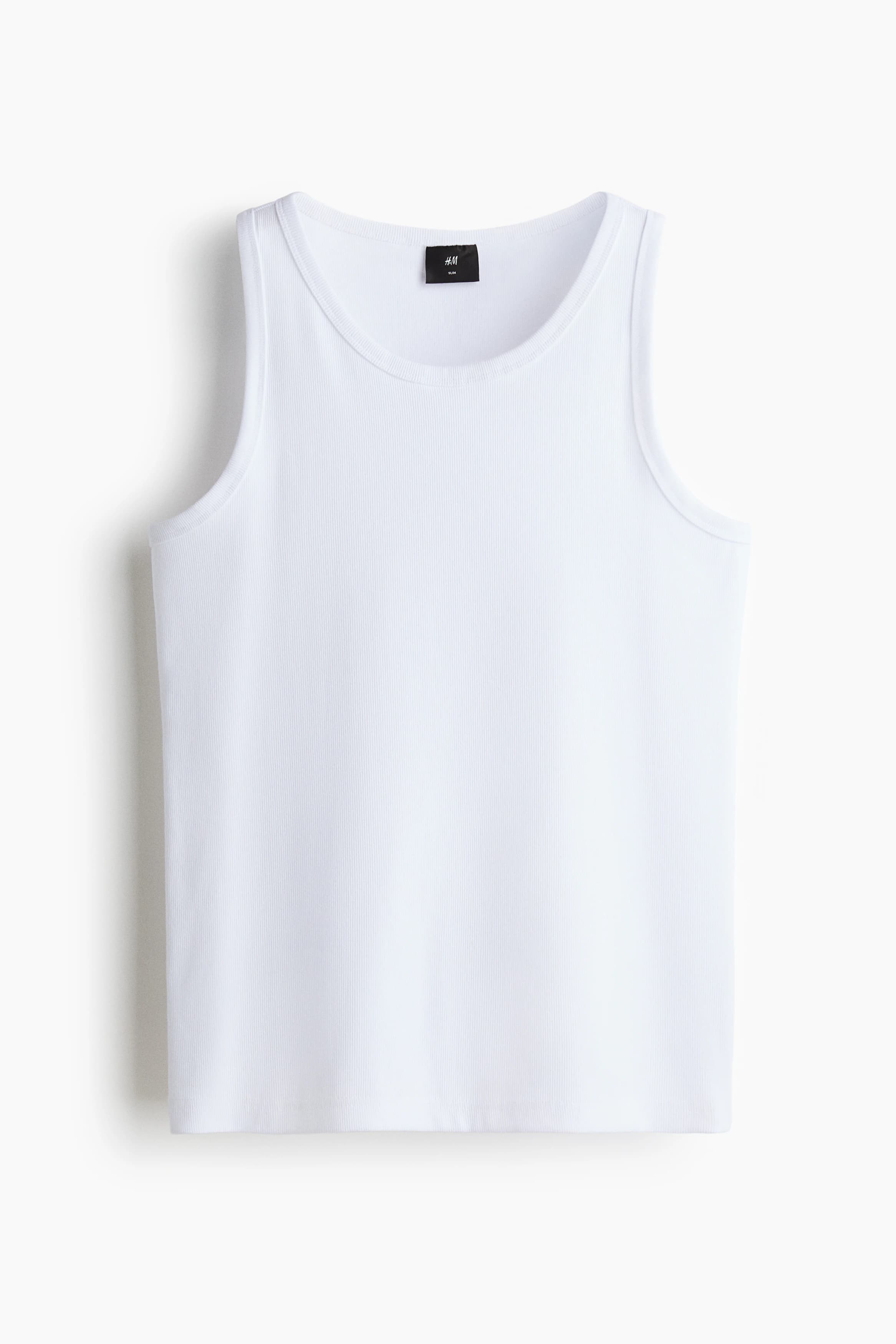 Geribde tanktop - Slim Fit