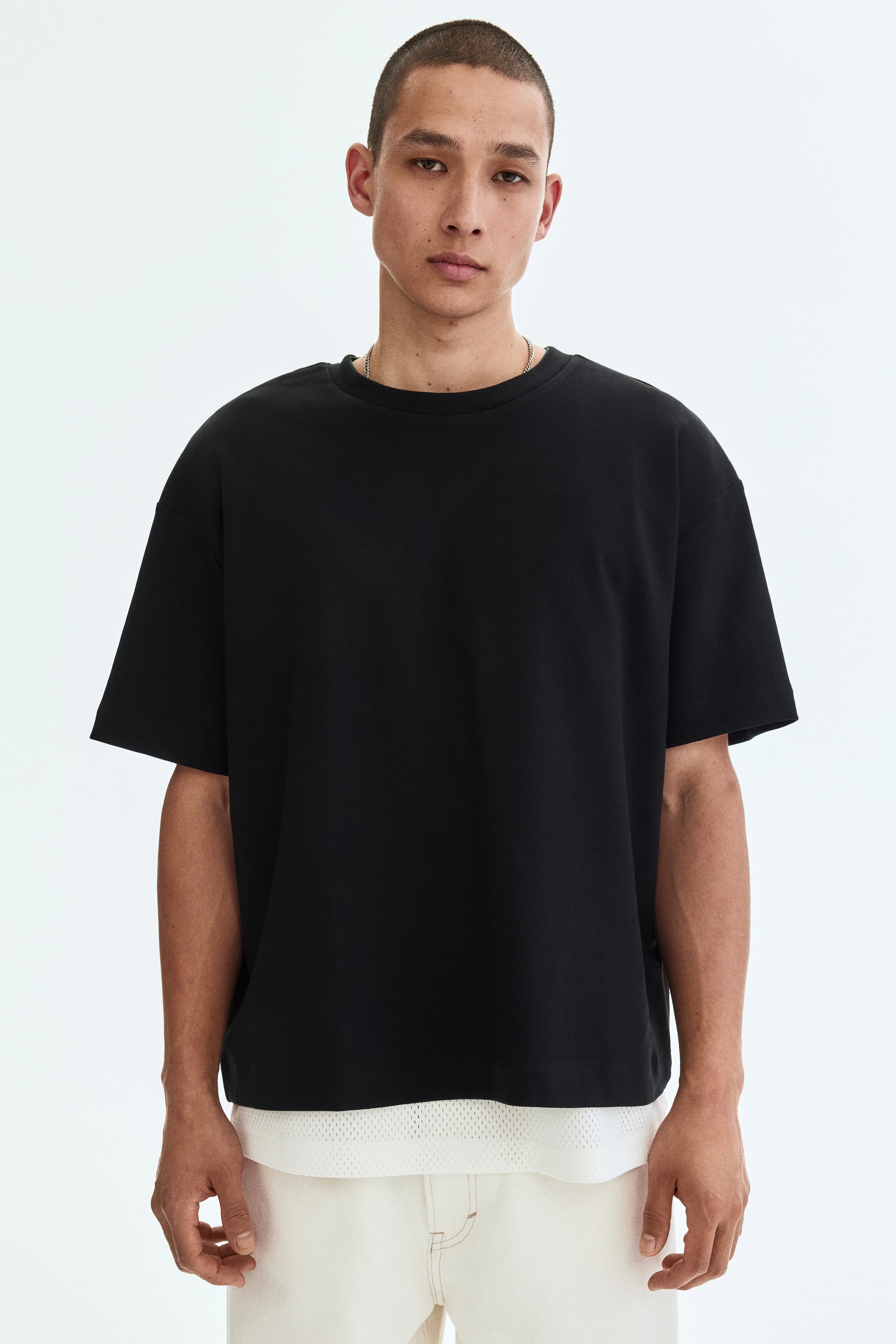 T-shirt van interlocktricot - Loose Fit