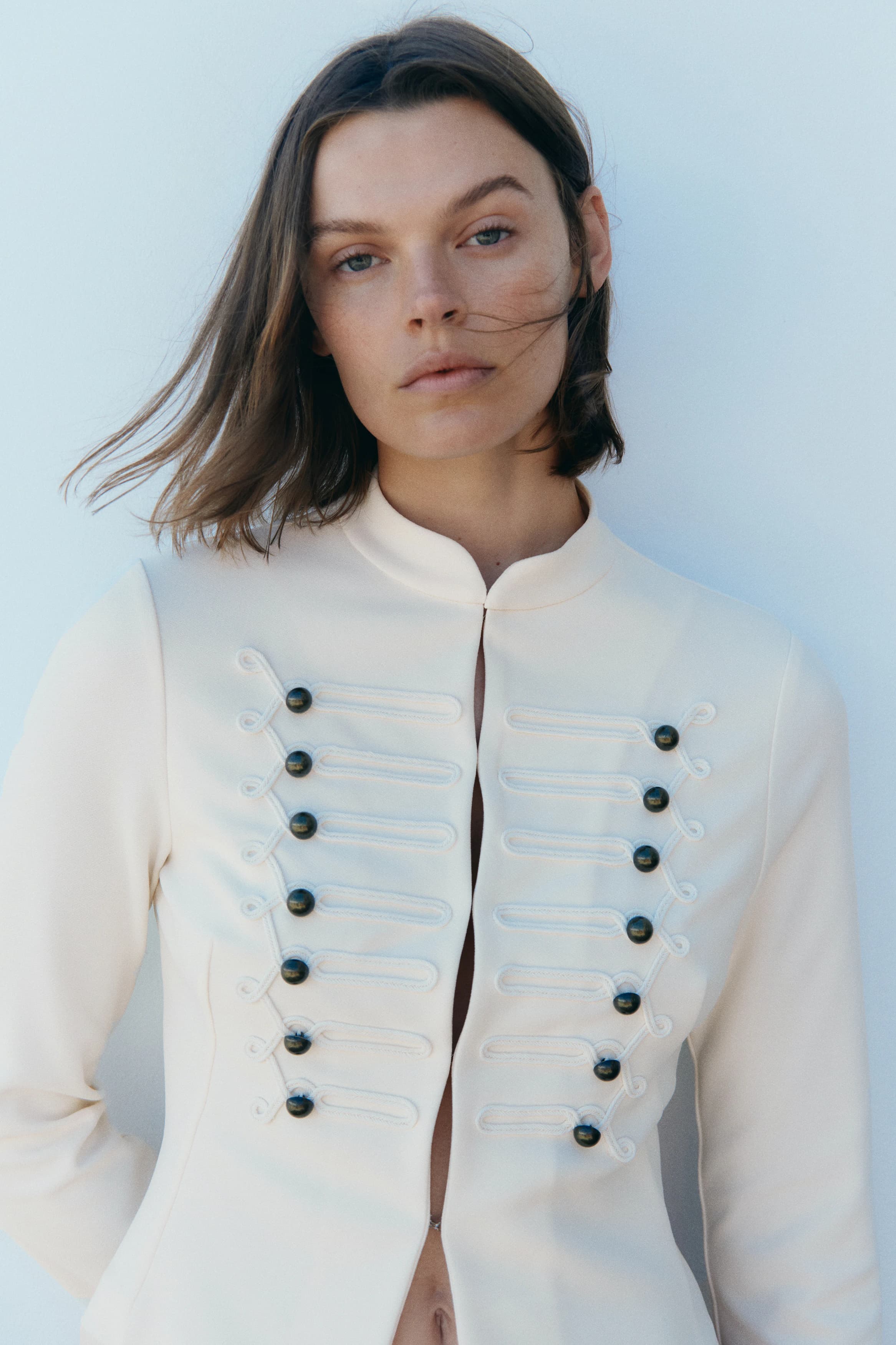 Blazer van licht onregelmatig tricot