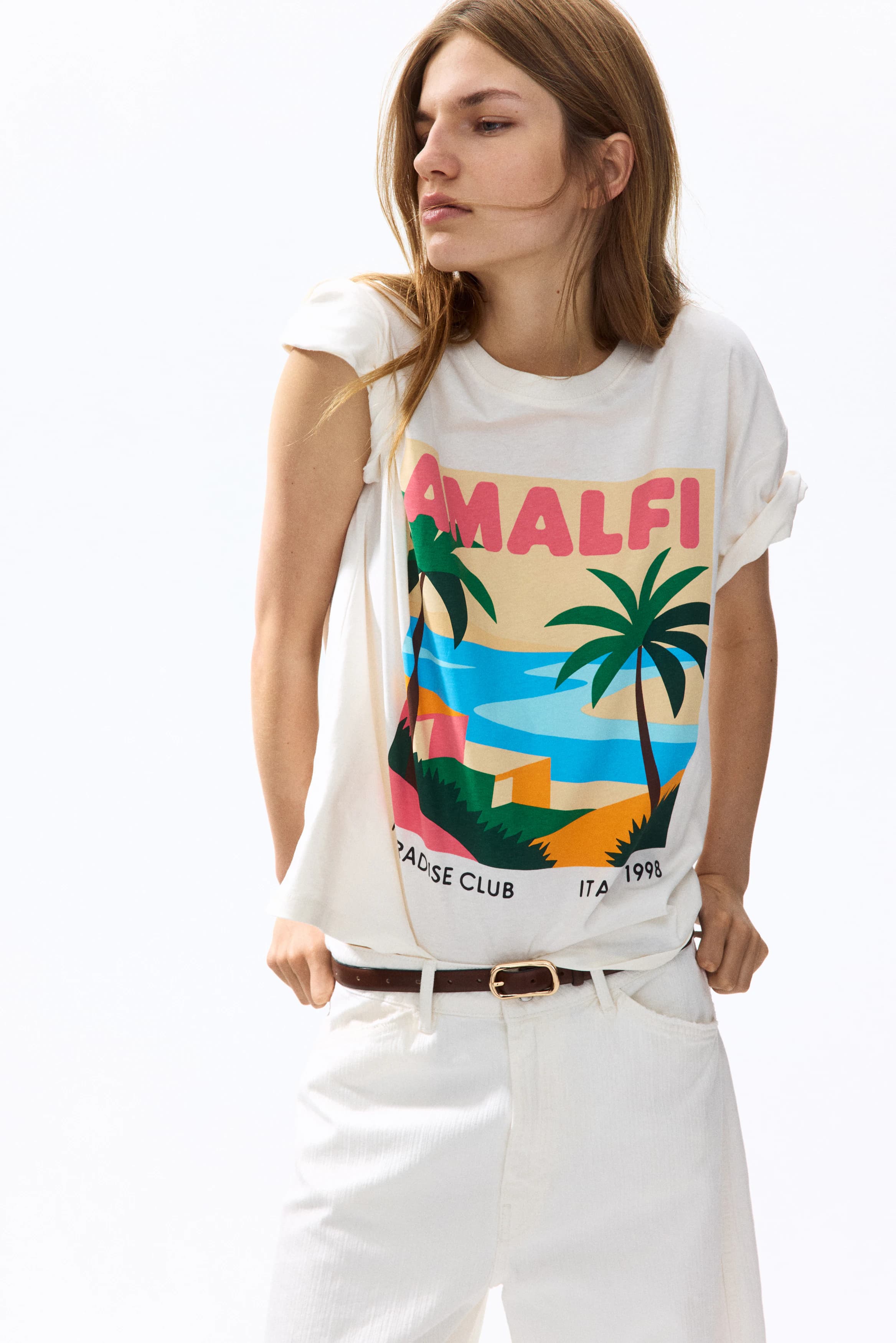 Katoenen T-shirt met print