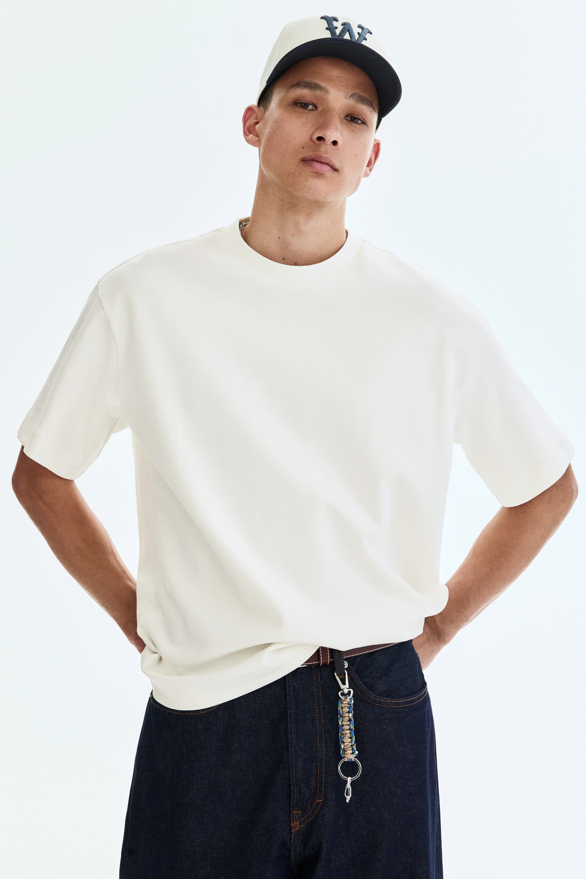 T-shirt van interlocktricot - Loose Fit