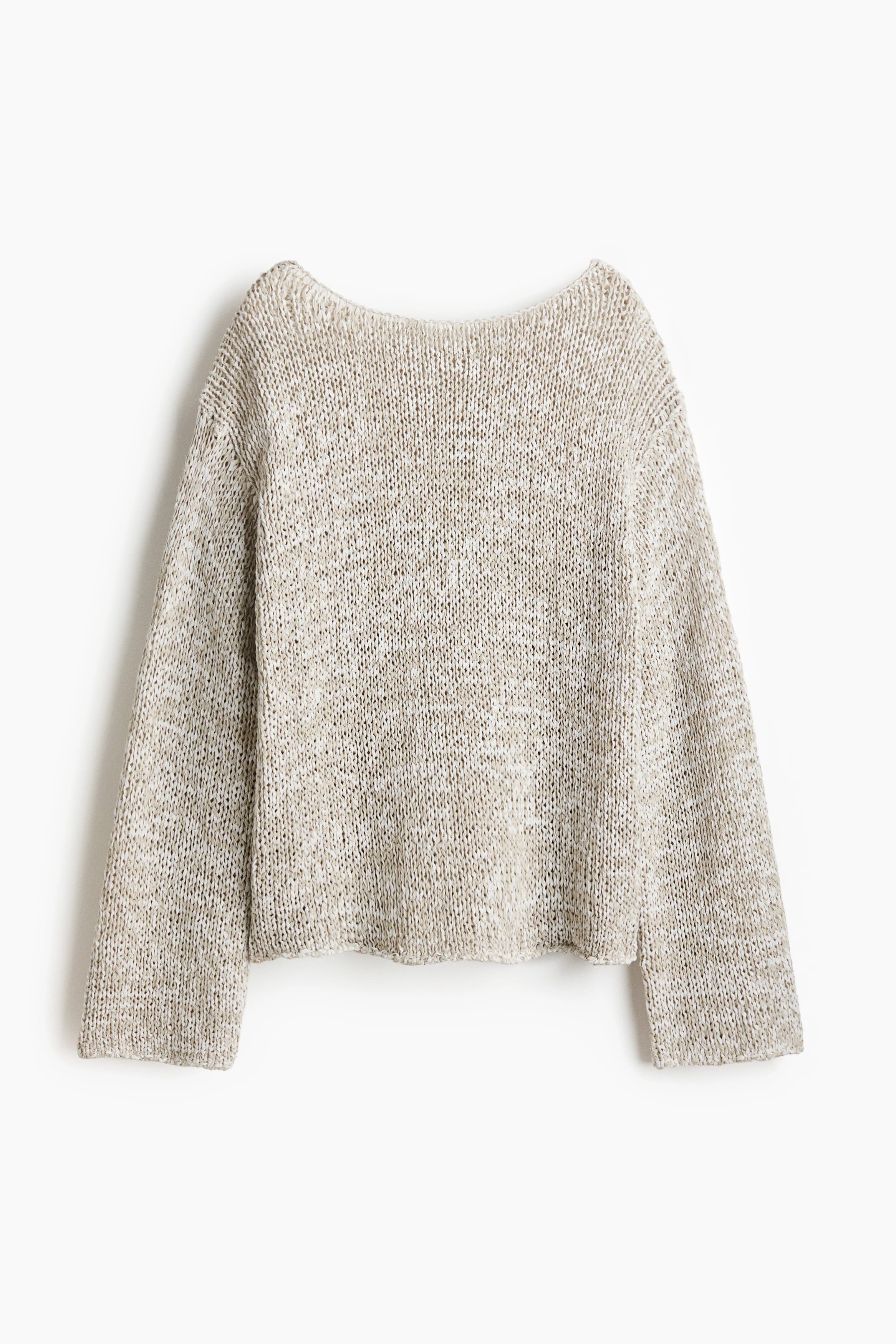 Structuurgebreide oversized trui