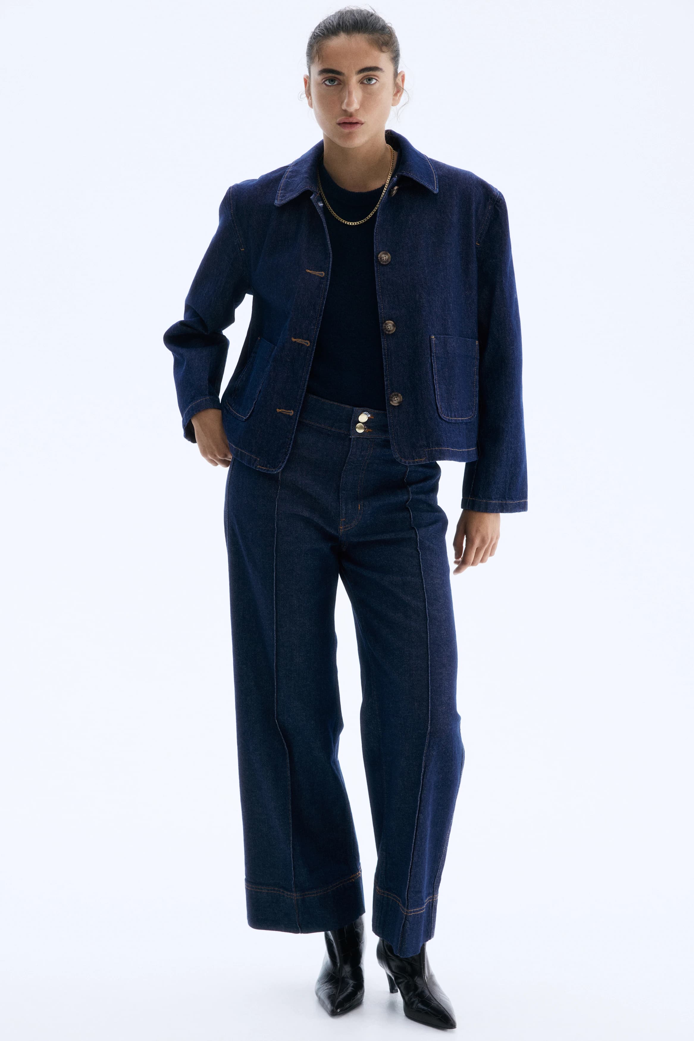 Twill jack met kraag