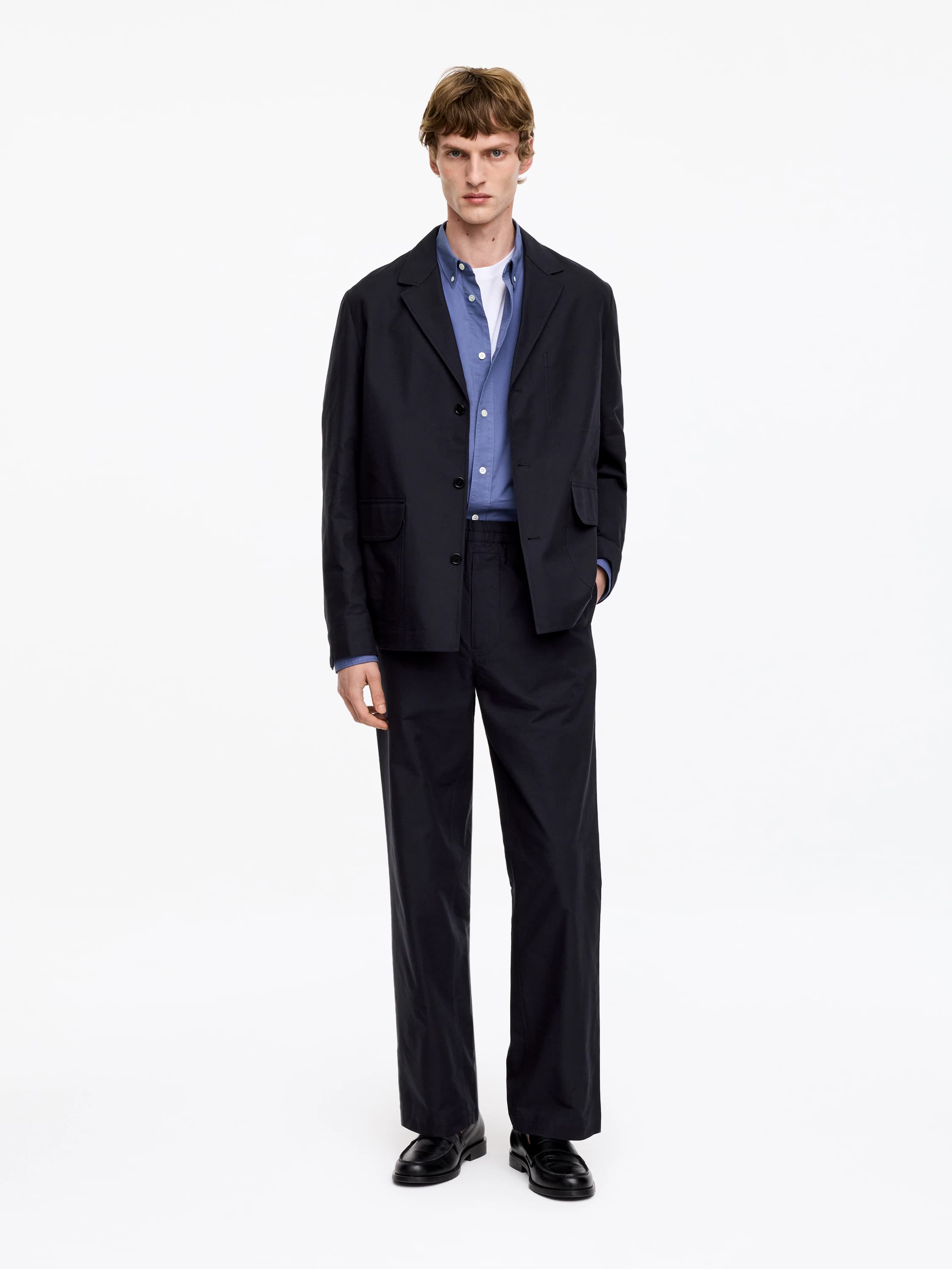 Katoenen hopsack blazer