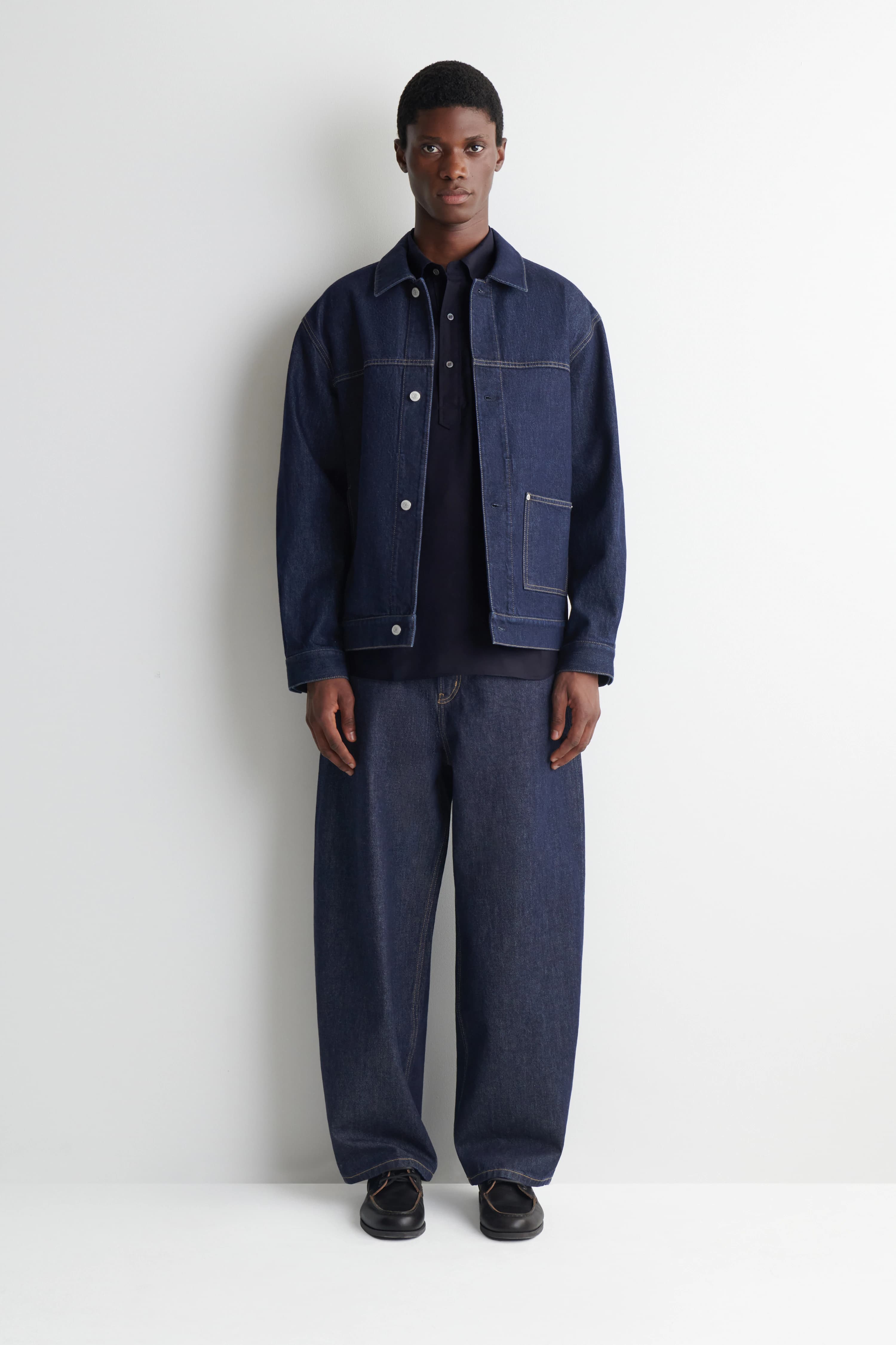 Denim overhemdjas